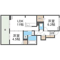 メゾンカオル 2LDKの間取図画像