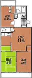 緑ヶ丘レジデンス 3LDKの間取図画像