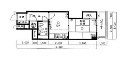 ライオンズマンション大名 1DKの間取図画像