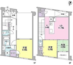 ソアラノーム碑文谷 1階2SLDKの間取り