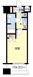 ヴィーダ・スカイコート品川 1Kの間取図画像