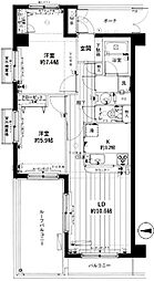 ファミール中野 2LDKの間取図画像