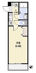 エクセラン東浦和 1Kの間取図画像