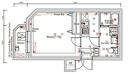 GALICIA南長崎 1Kの間取図画像