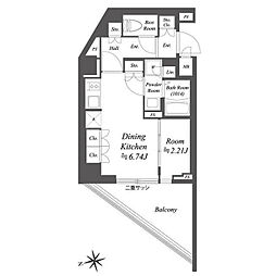 テラス杉並方南町 1LDKの間取図画像