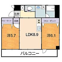 リバーイン城内 401 ｜ 新潟県長岡市城内町３丁目4-5（賃貸マンション2LDK・4階・51.44㎡） その2