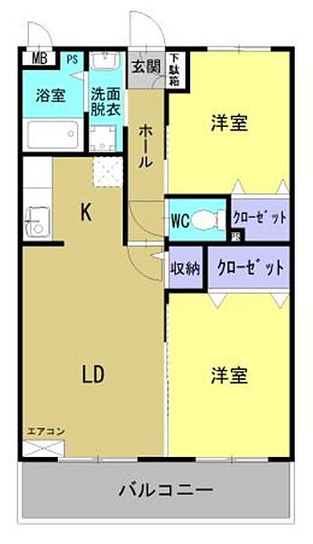 （仮称）松江芭蕉マンション 306｜熊本県八代市松江町(賃貸マンション2LDK・3階・50.51㎡)の写真 その2