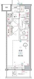 クレヴィスタ戸田 1Kの間取図画像
