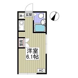 エクシード柿生 ワンルームの間取図画像
