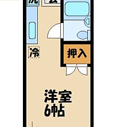 アネックス土方 1Kの間取図画像