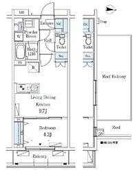 テラス杉並方南町 1LDKの間取図画像
