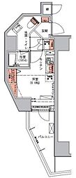ハーモニーレジデンス三田 ワンルームの間取図画像