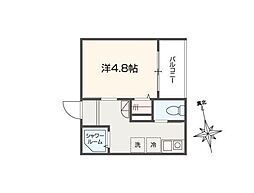 アイウシ梅島 1Kの間取図画像