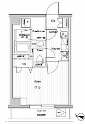 ＰＲＥＭＩＵＭ ＣＵＢＥ 文京江戸川橋ｍｏ 3階1Kの間取り