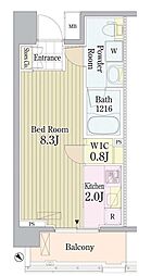 プライムアーバン東中野コート 1Kの間取図画像