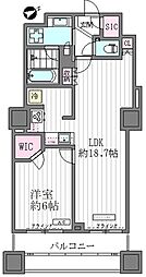 中野ツインマークタワー 1LDKの間取図画像