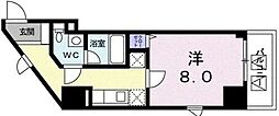 広尾ビューヒルズ 1Kの間取図画像