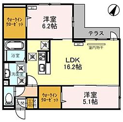 Avanza berl II 2LDKの間取図画像
