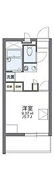 レオパレスパークヒルアオキ 1Kの間取図画像