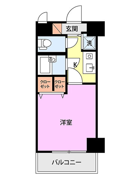 日興パレス長岡呉服町 1005｜新潟県長岡市呉服町１丁目(賃貸マンション1K・10階・22.56㎡)の写真 その2