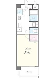 グリーンバーズテラス 1Kの間取図画像