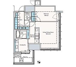 ザ六本木東京クラブレジデンス 1LDKの間取図画像