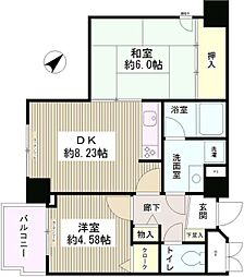 マハール駒込 3階2DKの間取り