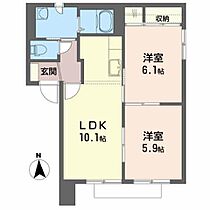 アーバンハイツＴ　II 102 ｜ 岩手県奥州市水沢佐倉河字鐙田96-1（賃貸アパート2LDK・1階・49.30㎡） その2