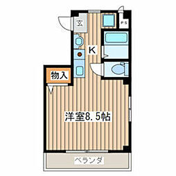 EPガーデン船橋 ワンルームの間取図画像