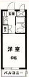 日神パレス西新宿 ワンルームの間取図画像