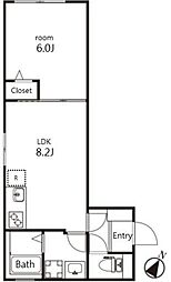 Ｖｓｔｙｌｅ幡ヶ谷 4階1LDKの間取り