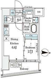 イプセ押上 3階1DKの間取り