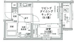 アイルグランデ中野ノース 1LDKの間取図画像