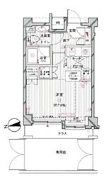 シンシア学芸大学 ワンルームの間取図画像