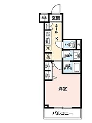 プレール・ドゥーク小竹向原 1Kの間取図画像