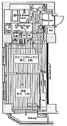 プレール・ドゥーク中野 1DKの間取図画像
