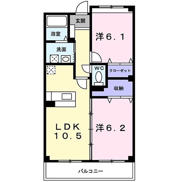 アンダンテ ｜大阪府和泉市箕形町４丁目(賃貸マンション2LDK・2階・52.49㎡)の写真 その2