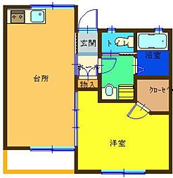 パークハイム 1階1LDKの間取り