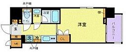 京急本線 立会川駅 徒歩8分の賃貸マンション 10階1Kの間取り