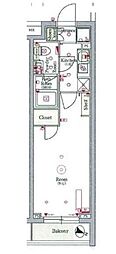 スカイコートパレス小竹向原 1Kの間取図画像