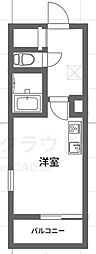 アンセラジオ新越谷 ワンルームの間取図画像