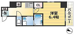 ロイズグラン神戸下沢通 1Kの間取図画像