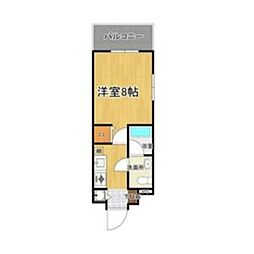 OAKVILLAHAKATARESIDENCE 1Kの間取図画像