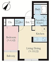 世田谷区下馬5丁目マンション 1LDKの間取図画像