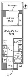 COSMOSGRACIARYogokuResidence 1DKの間取図画像