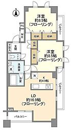 麻布市兵衛町ホームズ 2LDKの間取図画像