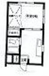 シミズヤ3th 1DKの間取図画像