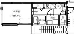 LOFT AOI 1Kの間取図画像