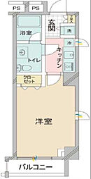 スカイコート茗荷谷壱番館 1Kの間取図画像