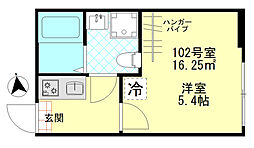 コンフォート東四ツ木 1階1Kの間取り